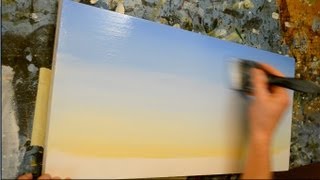 How to Paint a Sky  Acrylic Painting Lesson [upl. by Dede809]