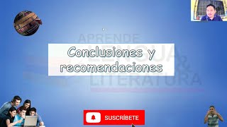 Conclusiones y recomendaciones para tu proyecto  fácil [upl. by Enelegna]