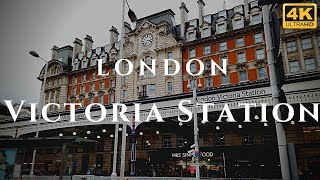 London Victoria Station Walk Through England 4K [upl. by Erreip135]