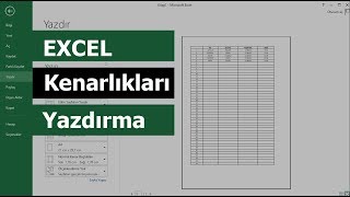 Excel Kenar Çizgilerini Yazdırma [upl. by Esinrahc]