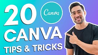 20 CANVA TIPS AND TRICKS  Canva Tutorial For Beginners [upl. by Armillda]