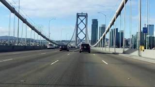 San Francisco  Oakland Bay Bridge westbound [upl. by Nasah]