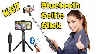 K07 Selfie Stick Integrated Mobile Tripod Review Best Bluetooth selfie stick tripod with remote 2020 [upl. by Halli]