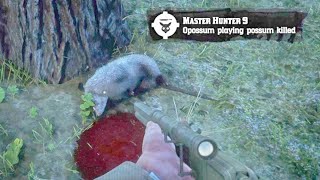 Master Hunter 9 Challenge Opossum Location RDR2 Guide [upl. by Annola185]