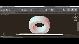 hollow cylinder 3D designing using autocad [upl. by Eeliab]