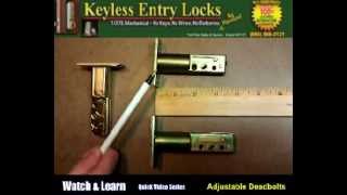 How to Adjust an Adjustable Deadbolt [upl. by Delinda]