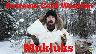 Extreme Cold Weather Mukluks Military Surplus Perfect for Snowshoeing [upl. by Esyahc]