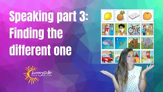 THE DIFFERENT ONE  CAMBRIDGE MOVERS EXAM Speaking part 3 [upl. by Yriek470]