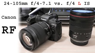 Canon RF 24105mm f471 IS STM vs RF 24105mm f4 L IS USM review [upl. by Ylrebmic]