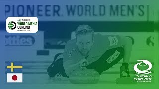 Sweden v Japan  Semifinal  Pioneer HiBred World Mens Curling Championship 2019 [upl. by Aphrodite]