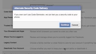How to use twofactor authentication on Facebook [upl. by Galvan]