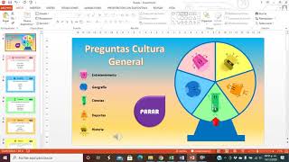 Como crear un ruleta divertida en Power Point [upl. by Suicul]