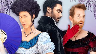 The Try Guys Wear 1800s Bridgerton Dresses [upl. by Reames877]