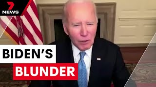 Joe Bidens blunder  7NEWS [upl. by Atekan639]