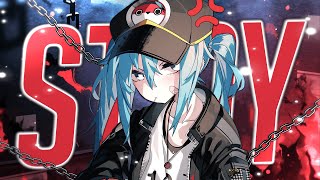 Nightcore  Stay Rock Version Lyrics [upl. by Noremak]