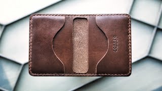 Making a Simple Leather Card Wallet [upl. by Jaeger867]