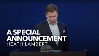 Special Announcement From Pastor Heath [upl. by Lidah4]