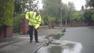 How to clear a blocked road drain [upl. by Marola]