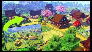 Japanese Village Transformation  Minecraft Timelapse [upl. by Ecirtam]