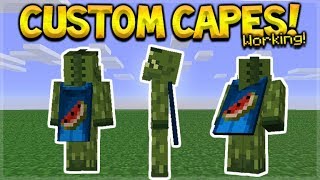 NEW HOW TO USE CUSTOM CAPES IN MCPE  Minecraft Pocket Edition Custom Capes on YOUR Skin Tutorial [upl. by Accebor207]