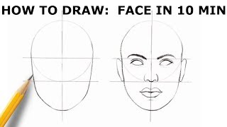 HOW TO DRAW FACE  Basic Proportion [upl. by Cas106]