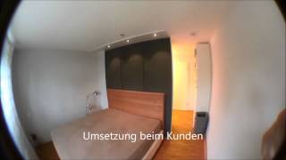 begehbarer Cabinet Kleiderschrank als Raumteiler in einem Schlafzimmer von DÖRR in Mannheim [upl. by Yttam231]