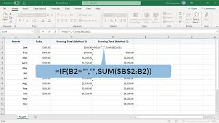 How to Calculate Running Total or Cumulative Sum in Excel  Office 365 [upl. by Erdnaed]