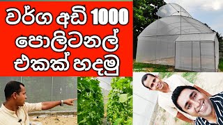 How to build a 1000 Square feet Polytunnel Greenhouse in Sri Lanka [upl. by Adnamas]