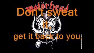 Motorhead Overkill lyrics [upl. by Fortunia]