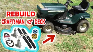 HOW TO REBUILD CRAFTSMAN 42quot DECK [upl. by Richmal594]