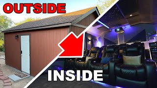 I Turned a Boring Shed into an EPIC Home Theater Setup [upl. by Bussey]