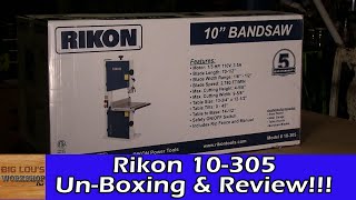 Rikon 10305 Benchtop Bandsaw Unboxing and Review [upl. by Crispen]