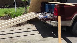 Truck bed ramp for loading and unloading heavy objects [upl. by Ennayk]