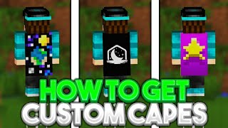 How To Get Custom Capes In MCPE 2021 116 50 Capes  Minecraft Pocket Edition [upl. by Sorodoeht]