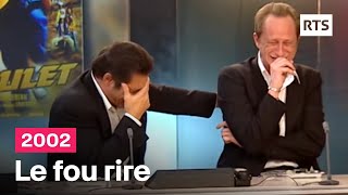 Le fou rire de Gérard Lanvin et Benoît Poelvoorde en intégralité 2002 [upl. by Enneite]