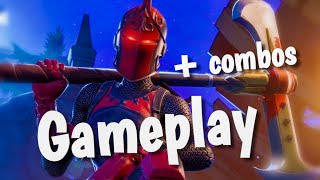 RED KNIGHT SKIN GAMEPLAY  COMBOS  Fortnite GAMEPLAY [upl. by Darreg]