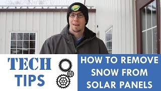 Snow Removal Tips For Your Solar Panels Gridtied Systems [upl. by Eart129]