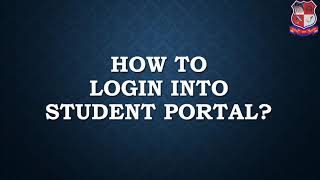 Guideline for Student portal login [upl. by Santana865]