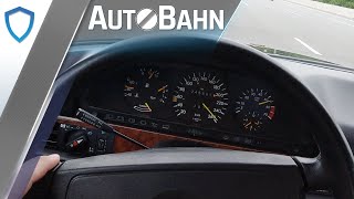 AutoBahn  Mercedes 560 SEC 1987  POV  100200 kmh  Vmax [upl. by Arahsal]