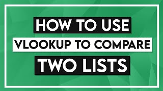 How to Use VLOOKUP to Compare Two Lists [upl. by Llerreg]