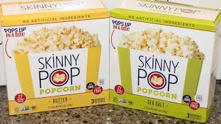 Skinny Pop Popcorn Butter and Sea Salt Review [upl. by Koorb]