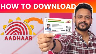 E Aadhaar Download Online आधार कार्ड डाउनलोड कैसे करें 2023 [upl. by Aenet]