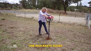 Tree Planting with the Bullmax One Man Earth Auger [upl. by Rotce]