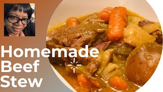 HOW TO MAKE HOMEMADE BEEF STEW IN A CROCKPOT [upl. by Mehcanem]