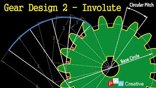 Spur Gear Design 2  Involute of the circle [upl. by Bartie425]