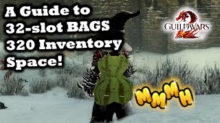 How to get 32 slot bags in Guild Wars 2 320 inventory space  a GW2 Guide [upl. by Rowley]