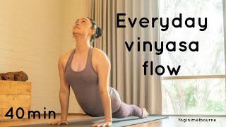 40min everyday vinyasa yoga flow  whole body  hips  energise [upl. by Tchao]