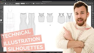 TECHNICAL DRAWING FOR FASHION Part 1 – Creating simple silhouettes amp design details [upl. by Eeuqram184]