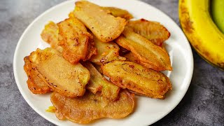 CRISPY FRIED BANANA  BANANA FRITTERS  YUMMY [upl. by Banna930]