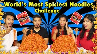 WORLD SPICEST NOODLES Eating Challenge  Spicy Korean Noodles Eating Competition [upl. by Lockhart]